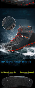 Hochwertige Wanderstiefel, rutschfest, atmungsaktiv, zum Schnüren, hohe Stiefel für Outdoor-Klettern und Trekking | 8037