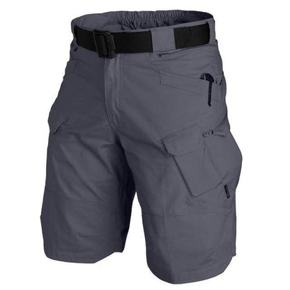 Men's Quick-Dry Work Shorts Waterproof Tactical Outdoor Casual Multi Pockets Cotton Short Pants | DK-1