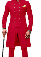 Herren Zweireiher Smoking Anzug Hochzeit Bräutigam Slim Jacke + Hose | 1873