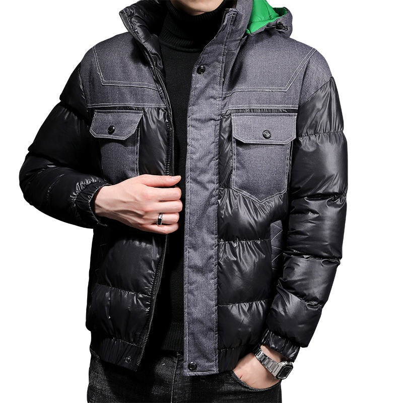 Herren Webjacke Windbreaker Isolierte Kältebeständigkeit Vintage Streetwear Taktische Mäntel Pufferjacke | 7718A 