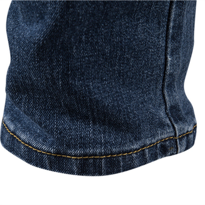 Jeans pour hommes en denim uni décontracté, coupe slim, pantalon en denim extensible | 515-6183 