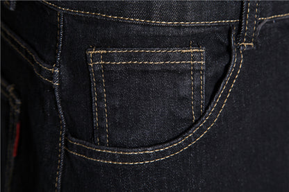 Jeans pour hommes en denim uni décontracté, coupe slim, pantalon en denim extensible | 515-6183 