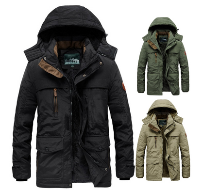 Men s Outdoor Padded Parka Jacket Thick Winter Warm Wool Liner Jackets Gear Outlet