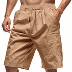 Leichte Strandshorts aus Leinenmischung für Herren – Relaxed Fit 5-Zoll-Freizeitshorts | WW-2 
