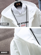Herren Trainingsanzug Jogging Set 2-teilig Gym Fitness Winddicht Sweat Suit Jacken Set | TZ7801 