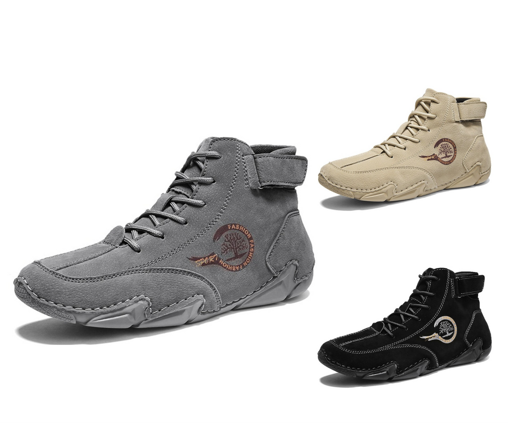 Flache kurze Herrenstiefel, Modetrend, Outdoor, echte, lässige Martin-Stiefeletten | 88377 