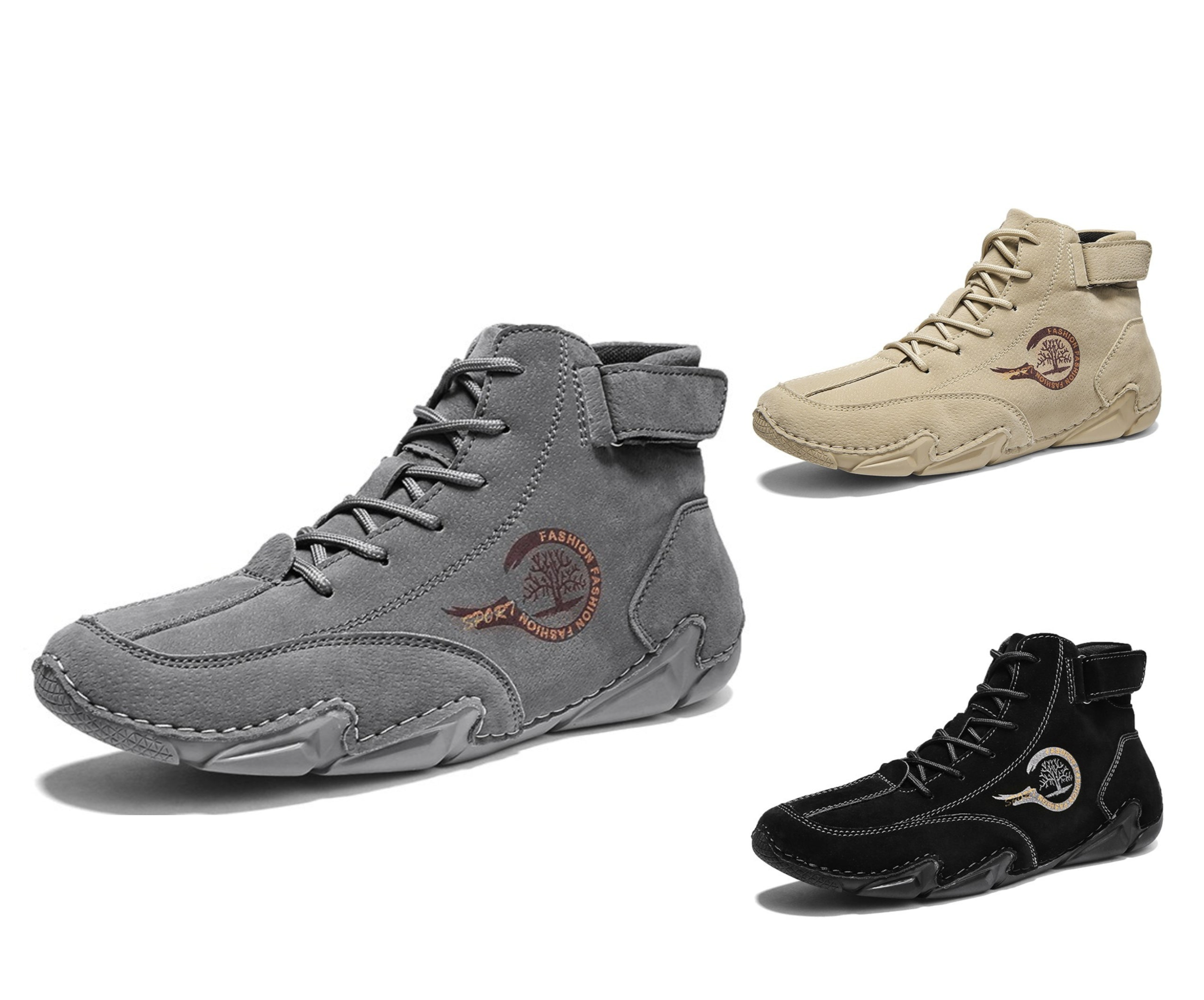 Flache kurze Herrenstiefel, Modetrend, Outdoor, echte, lässige Martin-Stiefeletten | 88377 