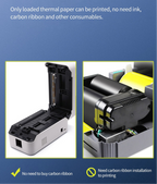 Thermo-Etikettendrucker, kabelloser Versandetikettendrucker, Royal Mail, UPS, DHL, Evri usw., mobiler Etikettendrucker, USB- und Bluetooth-Support-Drucker 