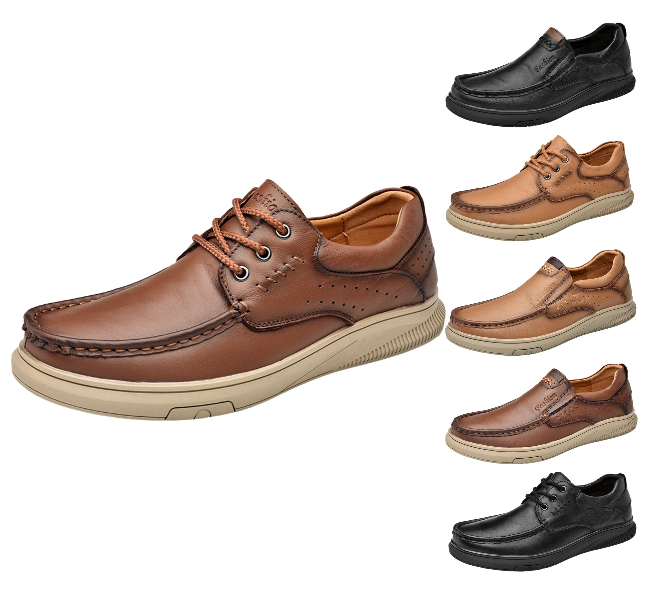 Lässige, atmungsaktive Herrenschuhe aus britischem Leder, stilvolles und bequemes Schuhwerk | B2231 