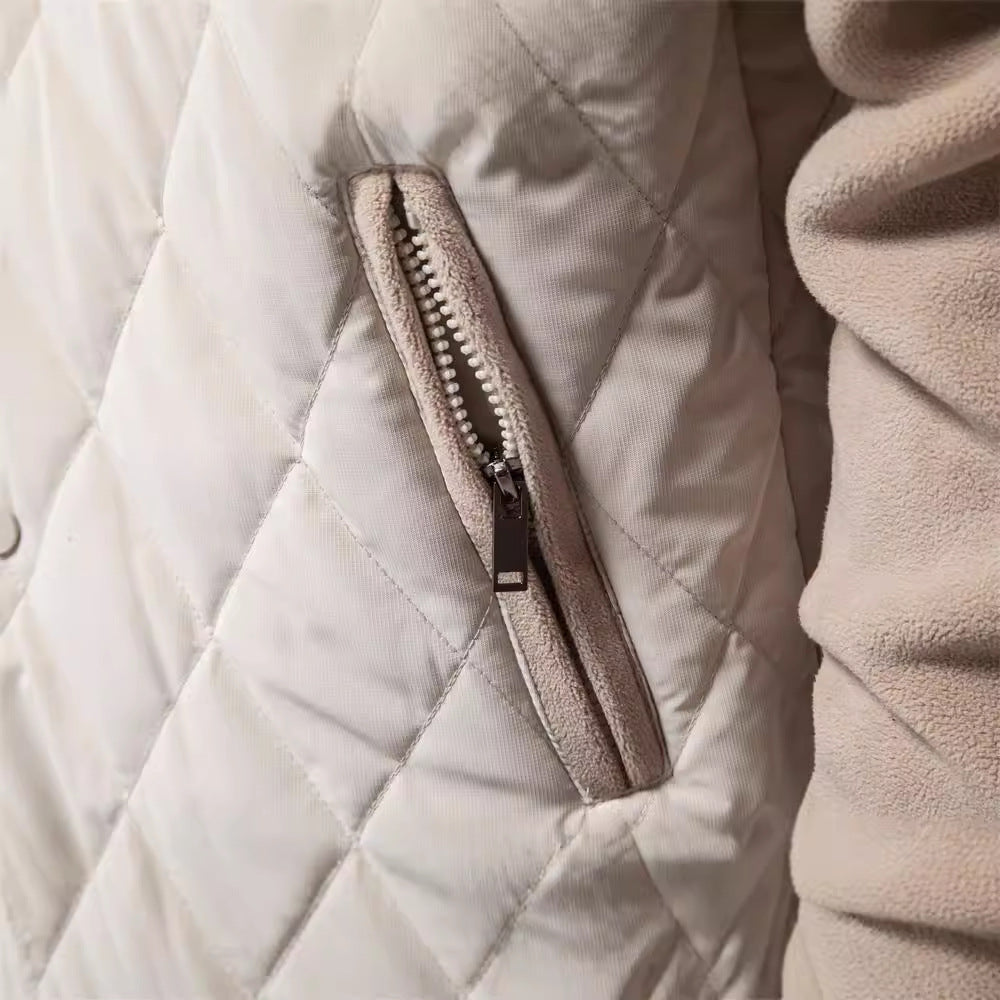 Stylische Herren Steppjacke mit Fleecefutter, Doppeltaschen &amp; Raglanärmeln – Perfektes Freizeitoberteil | JK812 