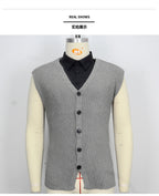 Stilvolle Herren Wollstrickweste Slim Fit Wollweste Perfekt für Herbst &amp; Winter | SY0163 