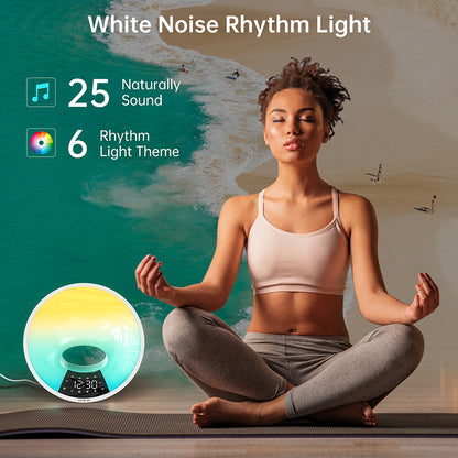 Smart Sleep Light Bluetooth Speaker Sunrise Simulation Alarm Clock with Radio & Sleep Aid Features | EH-A90