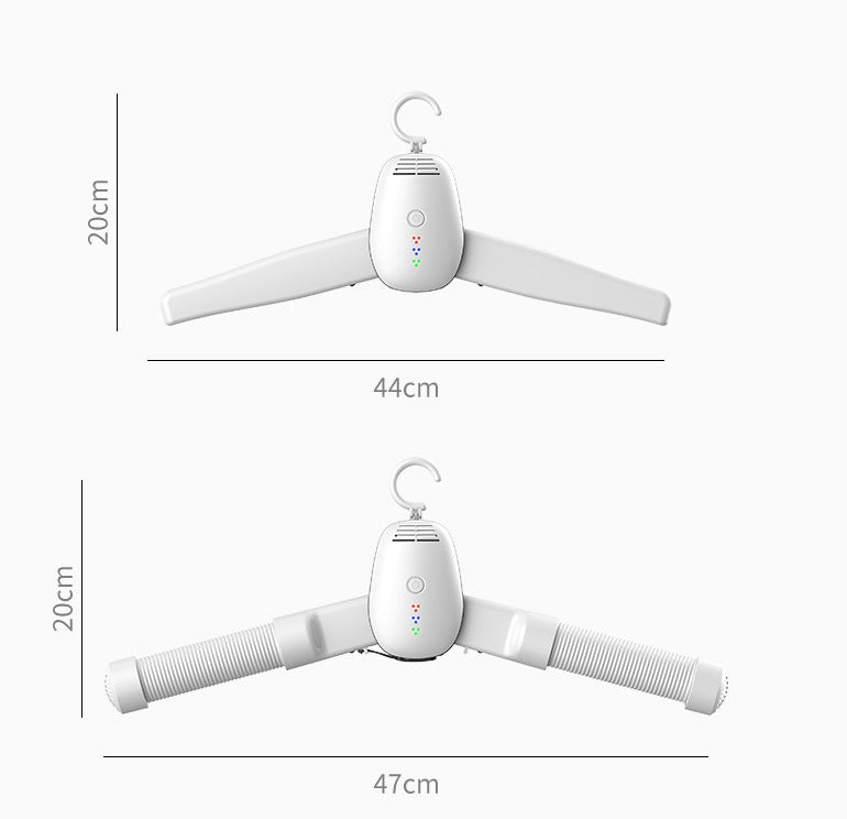 Séchoir à linge électrique portable, cintre pliable et compact pour vêtements, chemises et chaussures | BY-067 