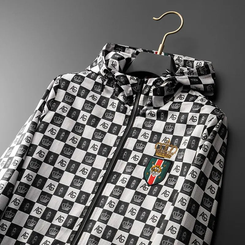 Herren Bomberjacke Jogging Kapuzenmantel Streetwear Slim Casual Dünne Jacke | D208-JK83001 