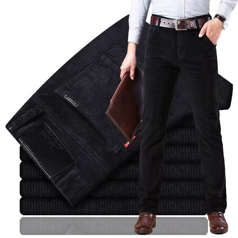 Herren Cordhose Straight Tube Slim Fit Jeans Elastische Businesshose Vielseitige Hose Lässige Dehnbare Bequeme Hose | 6686 
