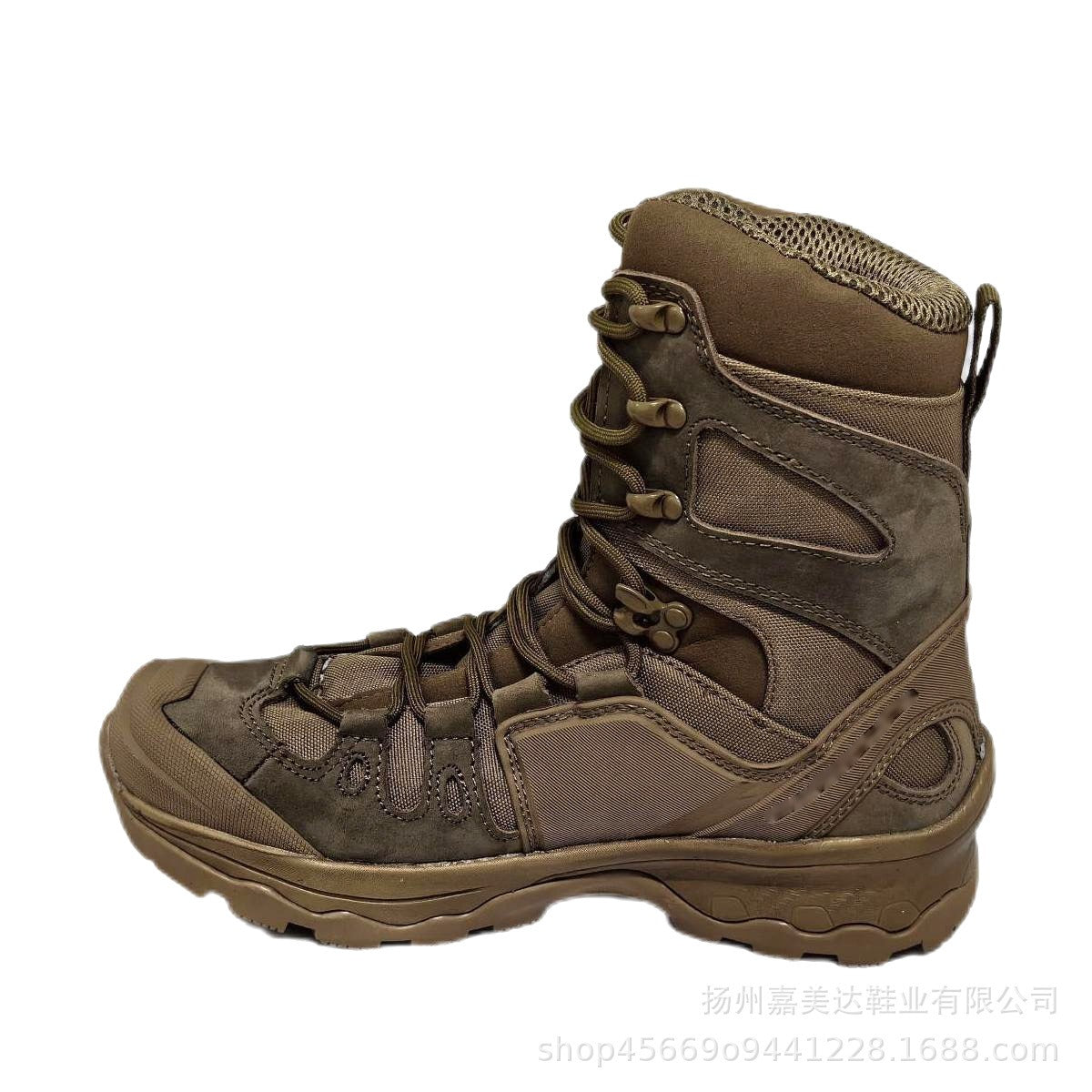 Men's Plus Size Hiking Shoes Autumn Winter High-Top Non-Slip Warm High-End Leather Combat Boots | 2025111