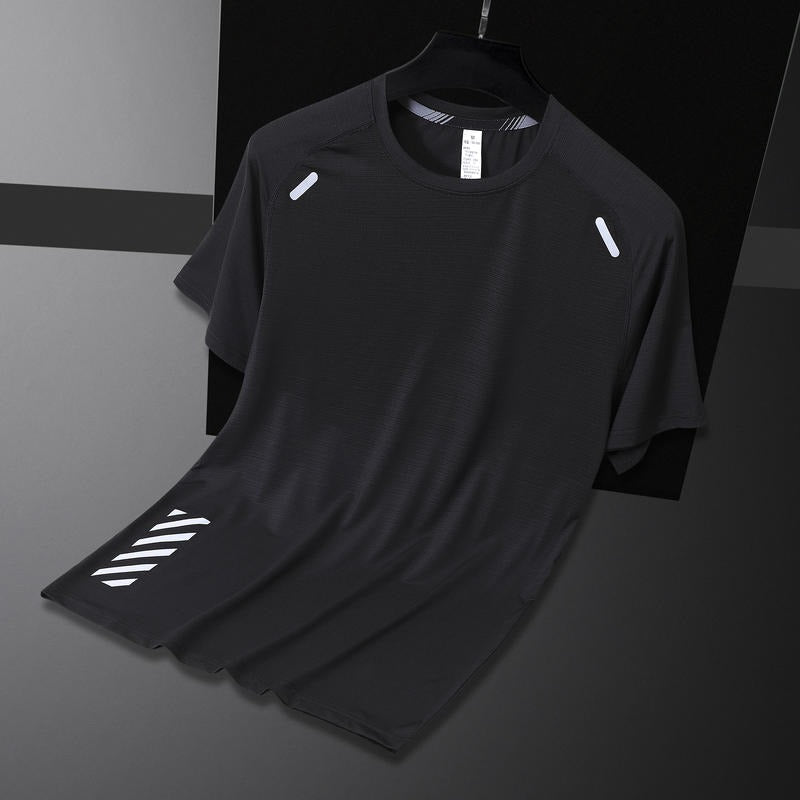 Herren Slim Fit Outdoor Gym Laufen Workout Fitness T-Shirt Lässig Atmungsaktiv Kurzarm Schnelltrocknende Shirts | 2203 