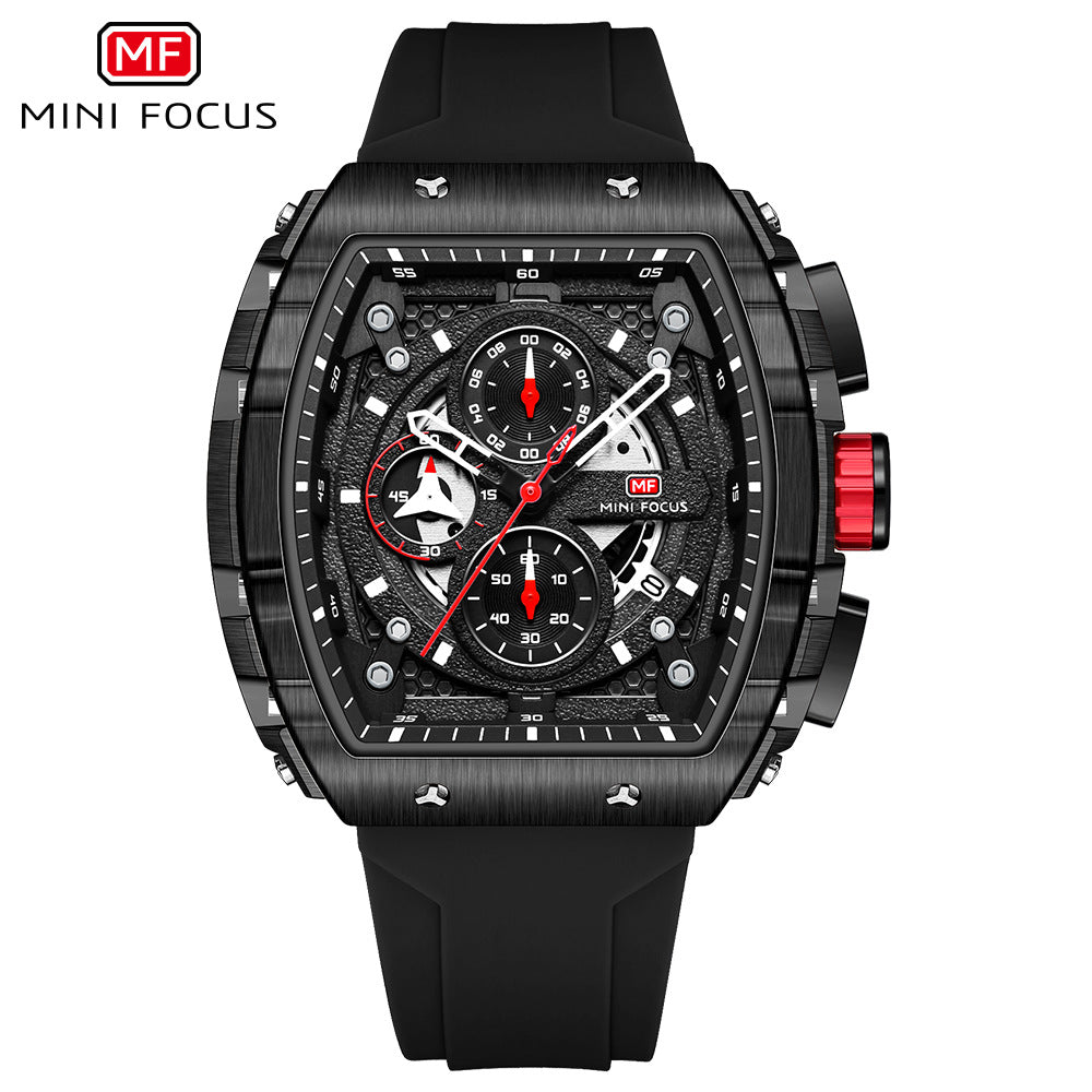 Herren Luxus Top Marke Quarz Sport Uhren Silikon Armband Chronograph Armbanduhren | MF0399G 