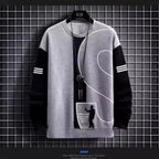 Polo-Langarmshirt mit Hose, Golf-Poloshirt, Pullover-Set, lässiges Waffel-Oberteil mit Rundhalsausschnitt für Herren 