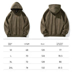 Unisex Kapuzenpullover aus schwerem Wildleder im Retro-Stil im amerikanischen Stil für Herbst und Winter | Locker sitzender Hoodie | L3848 