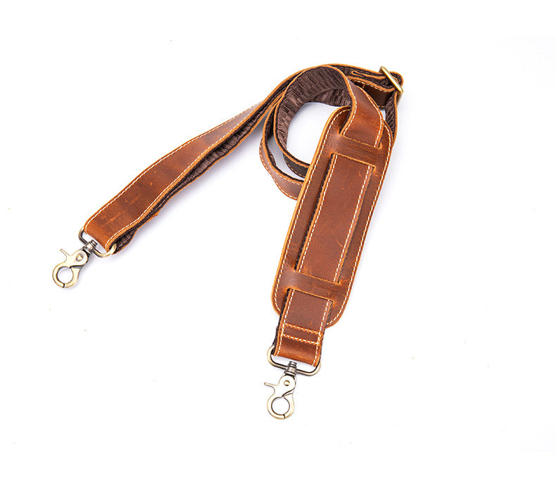 Taschengurt aus echtem Leder, verstellbar, Ersatz-Schultergurt, universelle Drehhaken für Messenger-Laptoptaschen | JD105 