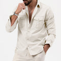 Taktisches Langarm-Cargohemd Lässiges Militär-Button-Down-Outdoor-Hemd-Oberteil | YZ-2