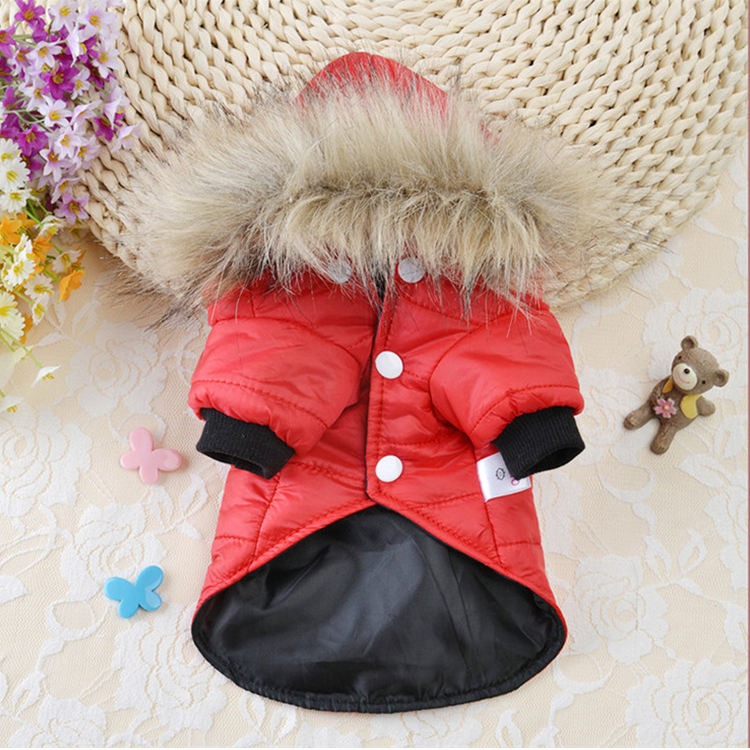 Haustierkleidung Winter Puffermantel Luxus Baumwolle Leichte warme Daunenjacke Hund Zweibein Baumwollanzug Haustierkleidung | 