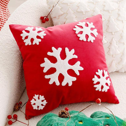 Christmas Embroidery Pillowcase - Removable Cushion Cover for Bedroom & Living Room |