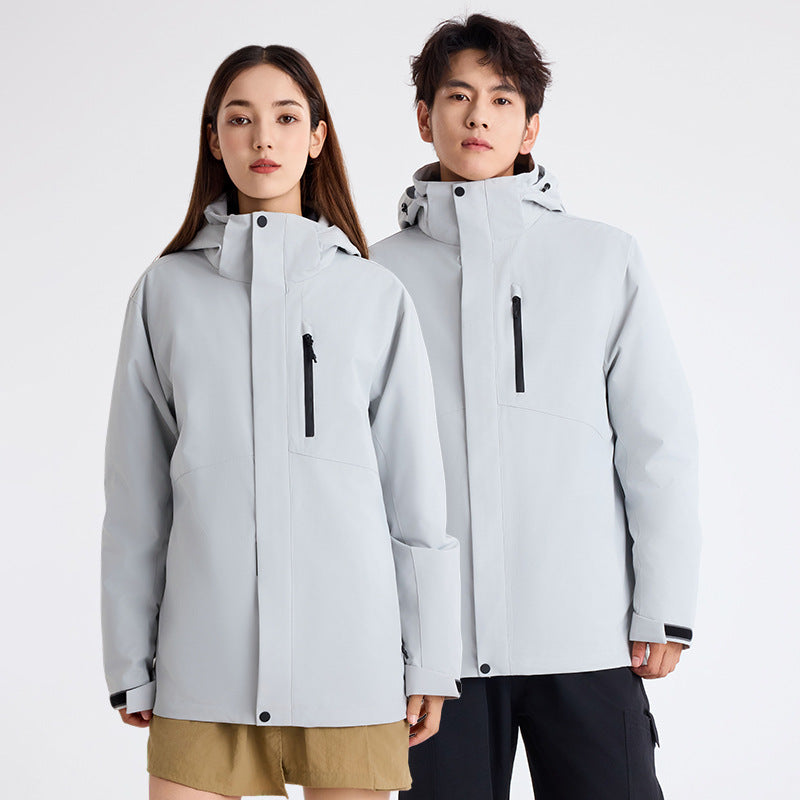 DZRZVD 3-in-1 Down Jacket | 5000mm Waterproof Trekking Coat with Detachable Down Layer | All-Season Outdoor Protection | 250826