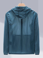 Herren-Sonnenkapuzenpullover mit LSF 50+ – Leichter Reißverschluss mit Taschen | Feuchtigkeitsableitend und atmungsaktiv | 2208