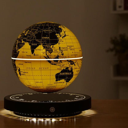 Lampe de table de luxe en forme de globe magnétique en lévitation, globe terrestre flottant, décoration pour la maison et le bureau, cadeau avec veilleuse | 