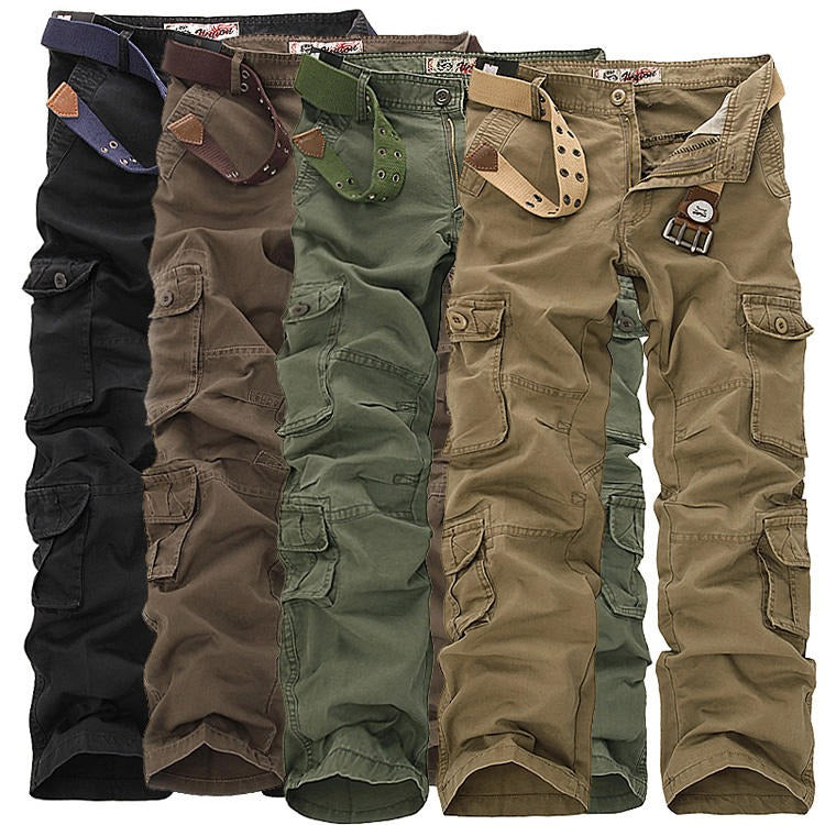 Herren Cargohose Militärhose Lässige Lange Hose mit mehreren Taschen | 012jb 