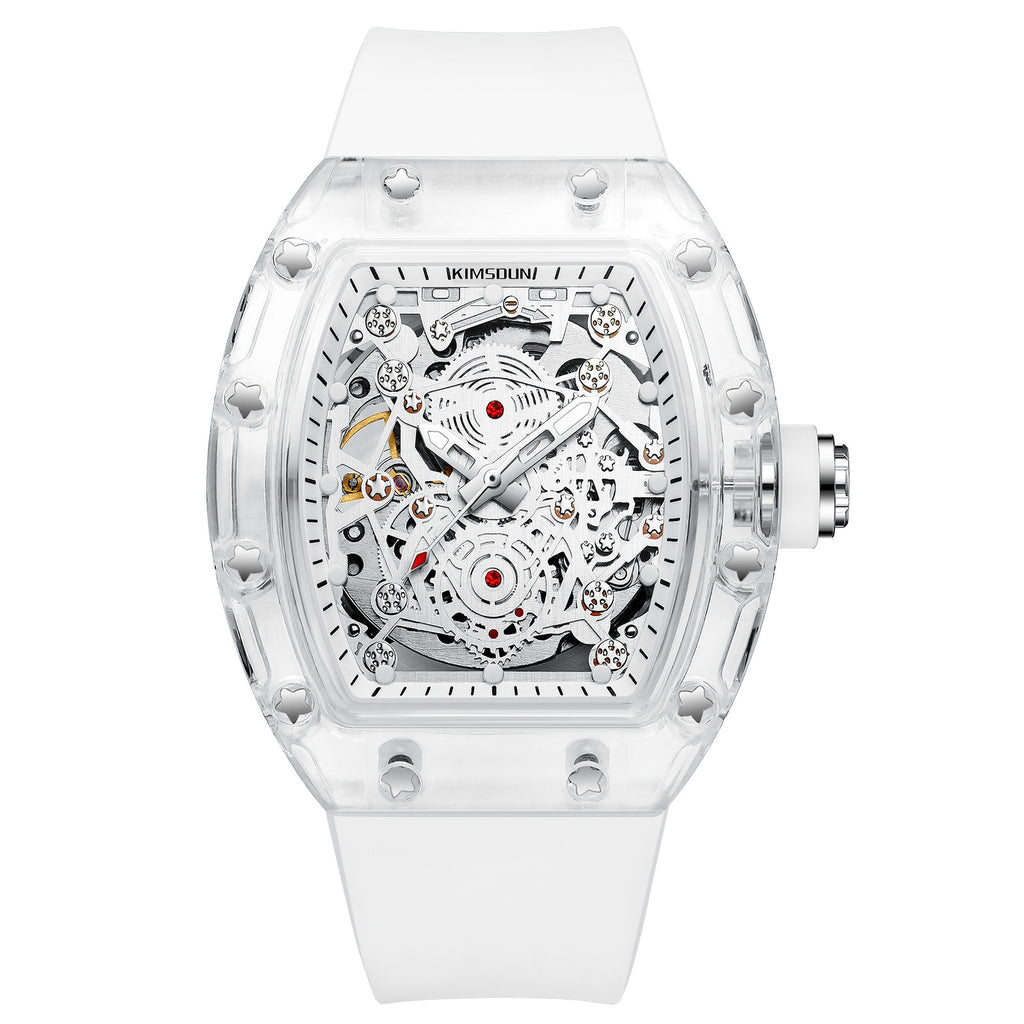 Herrenuhren Luxus Transparente tonnenförmige hohle automatische mechanische Uhr | K-2015A 