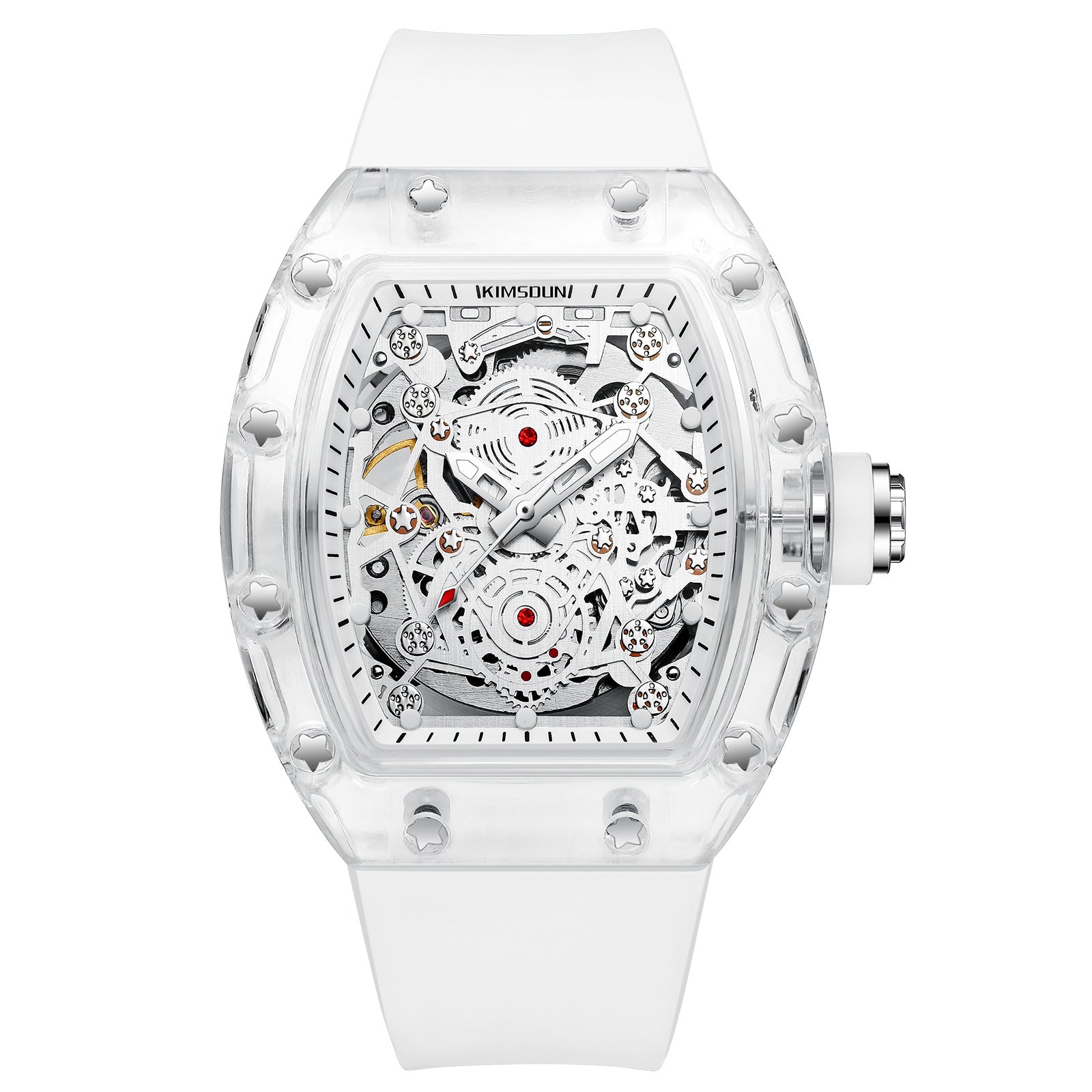 Herrenuhren Luxus Transparente tonnenförmige hohle automatische mechanische Uhr | K-2015A 