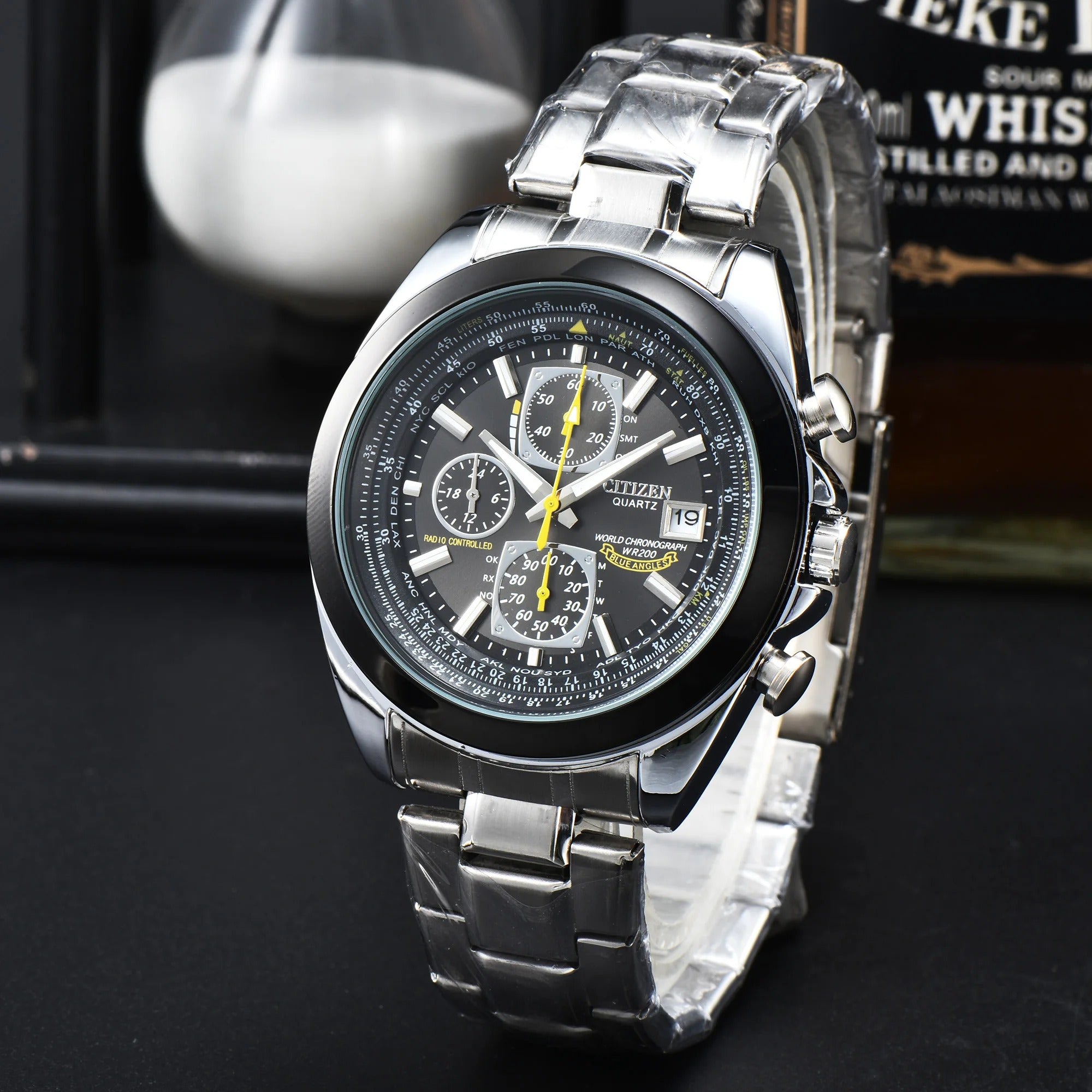 Herren Luxusuhr Marke Quarz Business Chronograph Wasserdichte Armbanduhr | 8220 