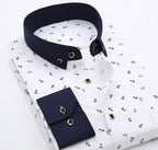 Hochwertiges, langärmliges Business-Hemd mit Button-Down-Karomuster aus Polyester | CY116 