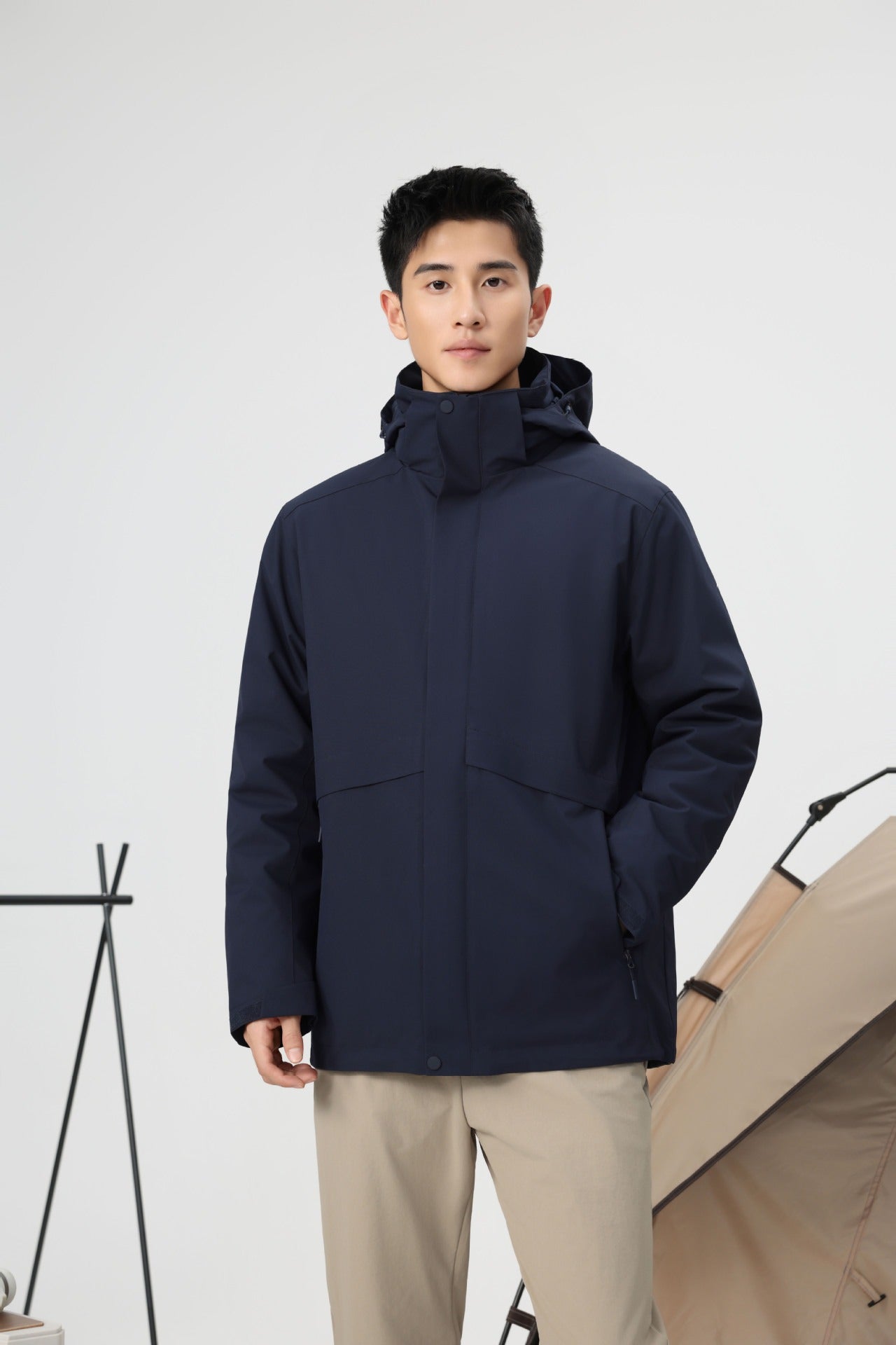 Men's 3-in-1 Winter Jacket with 90% White Duck Down | Waterproof Windproof Hiking Coat | All-Season Outdoor Protection | 251905