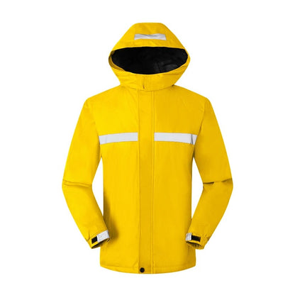 Men's Multi Reflective Strips Work Thick Outdoor Safety Jackets Warm Breathable Walking Cycling Winter Jackets | H2828