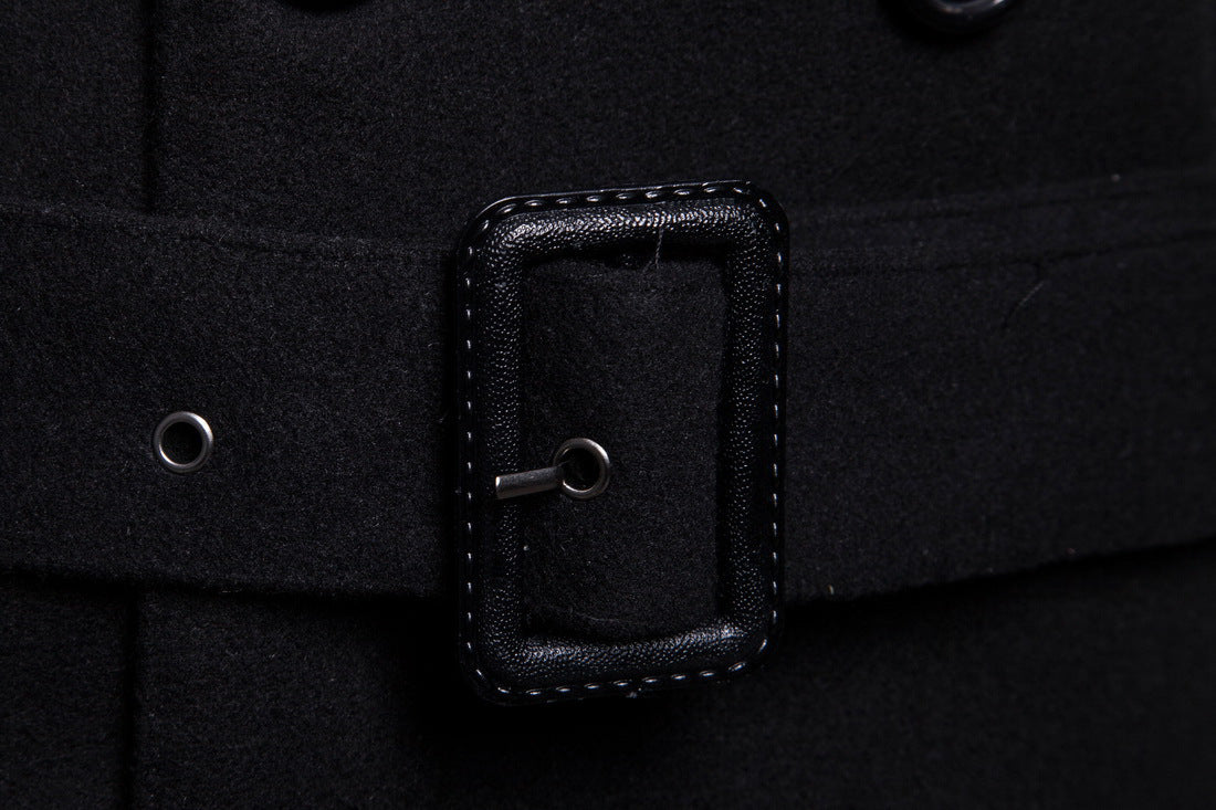 Herren Formeller Business Herbst Winter Casual Revers Zweireihiger Premium Baumwollmantel Langer Trenchcoat Jacke | 9280 