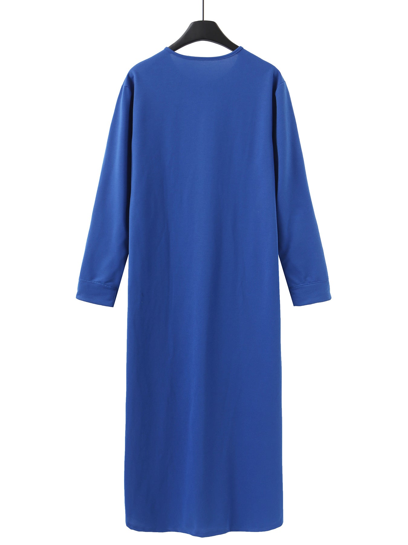 Islamischer Herrenmantel in Volltonfarbe mit langen Ärmeln, lockere Passform und Reißverschluss, perfekt für Herbst und Winter | 8541233 