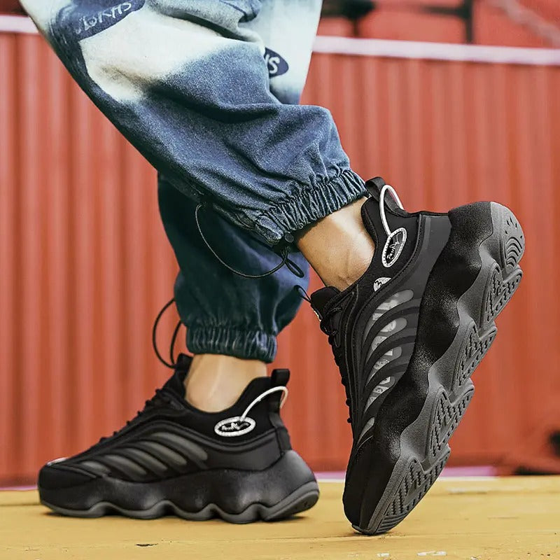 Chunky-Schuhe für Herren, höhenverstärkende Sneakers, atmungsaktives Mesh, sportliche Freizeitschuhe | 2218 