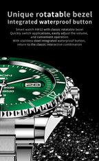 Herrenuhr Stahlarmband BT Call Smart Watch Rolex Style Business Sports Smart Watch | AW-12 