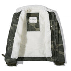 Weiche Premium-Fleecejacke für Herren – Winddichter Camouflage-Outdoor-Mantel mit dickem Plüsch-Innenfutter für ultimative Wärme | 318 