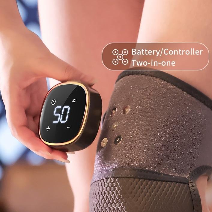 Beheizte Kniebandage, kabelloses Kniemassagegerät mit Wärme und Vibration zur Schmerzlinderung bei Arthritis, Bein- und Kniemassagegerät | YC-906B 
