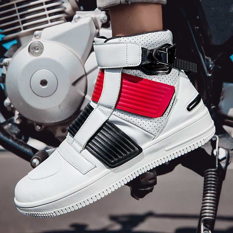 Schienbeinschutz TPU Professionelle Rennmotorradschuhe Herren Lange Rennstiefel mit Sicherheitsschutz Turnschuhe | JCS360 