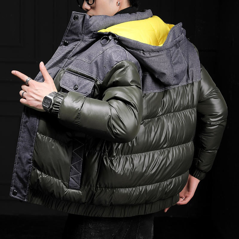 Herren Webjacke Windbreaker Isolierte Kältebeständigkeit Vintage Streetwear Taktische Mäntel Pufferjacke | 7718A 