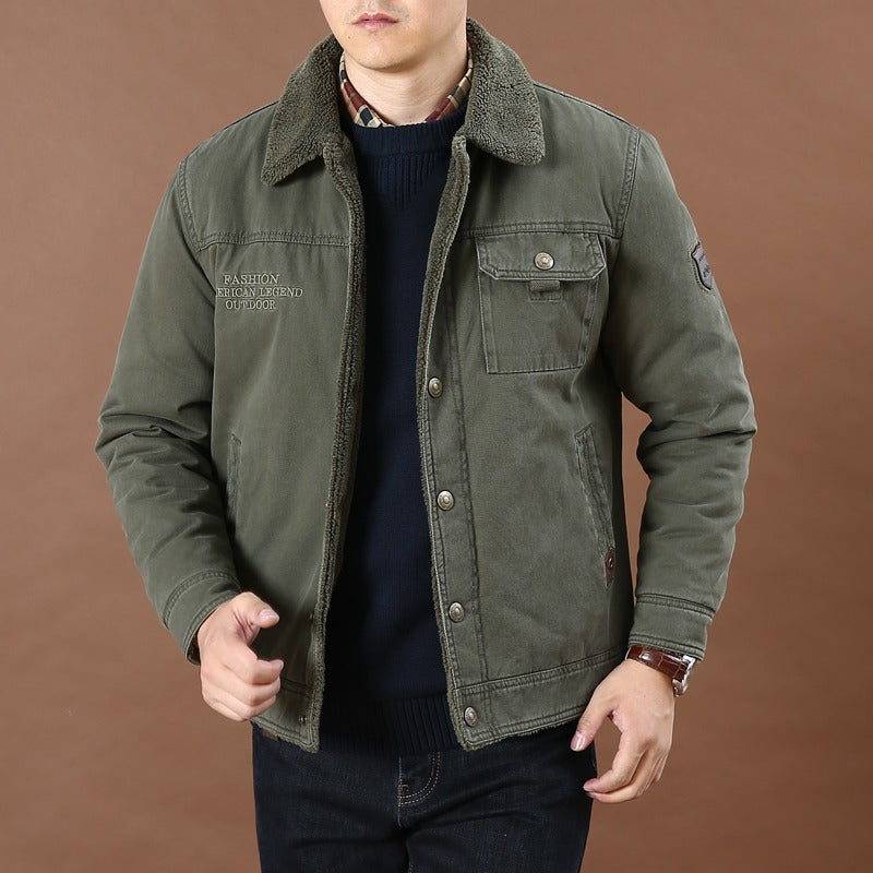 Herren Winter Kunstpelz Futter Baumwolle Mantel Casual Military Jacke | 3166 