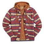 Herren-Flanelljacke mit Kapuze und Karomuster, leichte Thermo-Hemdjacke mit Reißverschluss für Herbst und Winter – gemütliche und weiche Oberbekleidung | SY0004 