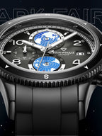 Luxus-Designer-Herrenuhr mit Silikonarmband, wasserdicht, leuchtend, Chronograph, Quarz | 5730 