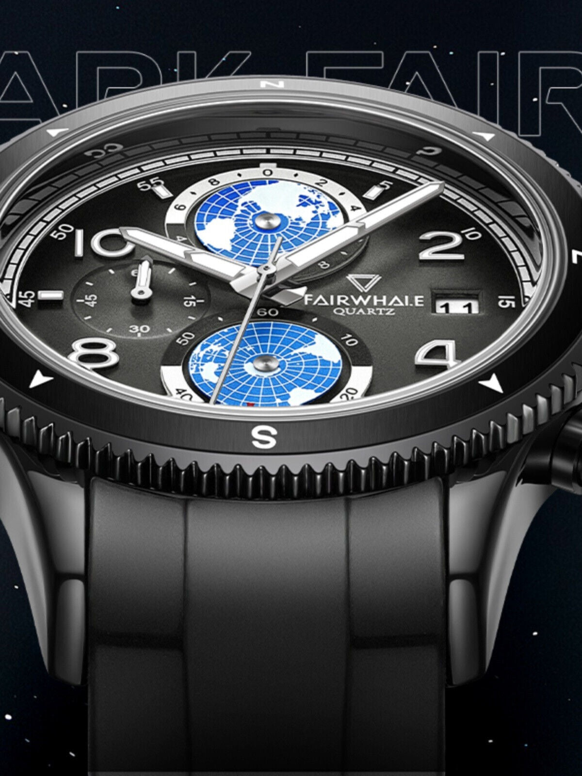 Luxus-Designer-Herrenuhr mit Silikonarmband, wasserdicht, leuchtend, Chronograph, Quarz | 5730 